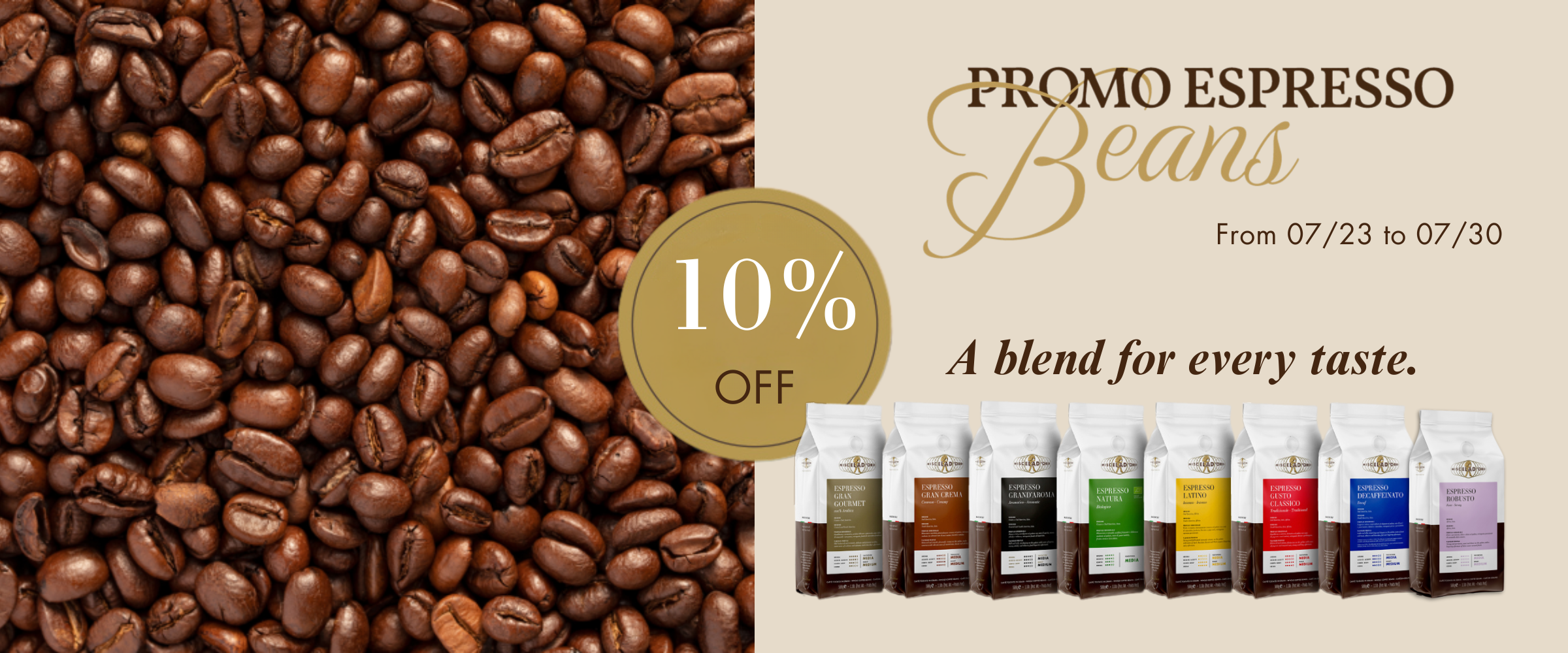 Save 10% Off All Espresso Beans!